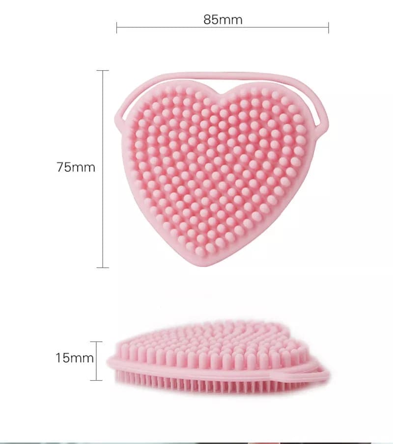 Silicon Heart Sponge, Baby Shampoo Shower Brush, Children Silicone Rubbing Mud, Massage Body Bath Brush, Kids Skin Care Nursing Bath Rubbing Supplies Silicon Heart Sponge, Baby Shampoo Shower Brush, Children Silicone Rubbing Mud, Massage Body Bath Brush, Kids Skin Care Nursing Bath Rubbing Supplies